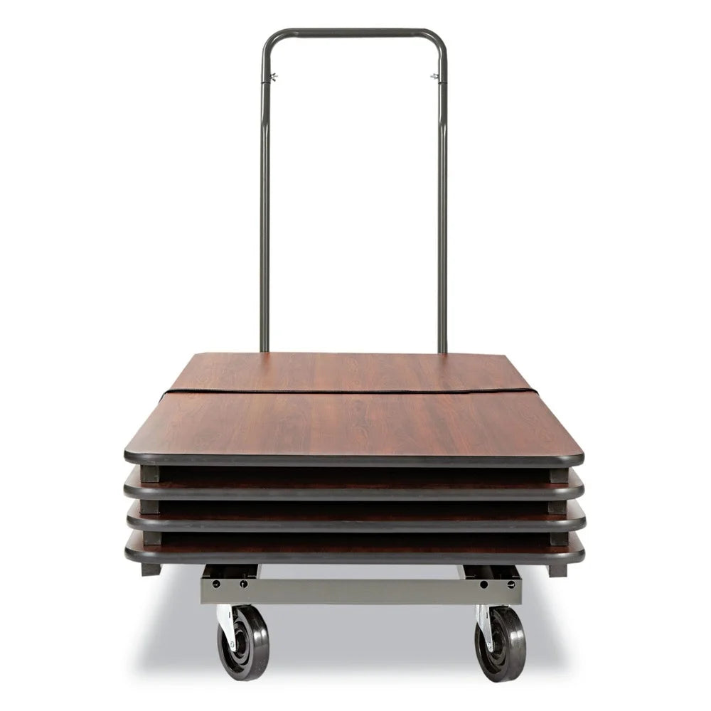 Alera ALEFTCART 20.86 in. x 50.78 in. to 72.04 in. x 43.3 in. 600 lbs. Capacity Metal Chair/Table Cart - Black