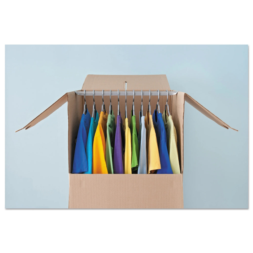 General Supply Brown Corrugated Wardrobe Moving/Storage Boxes, 24l x 20w x 46h, 5/Bundle