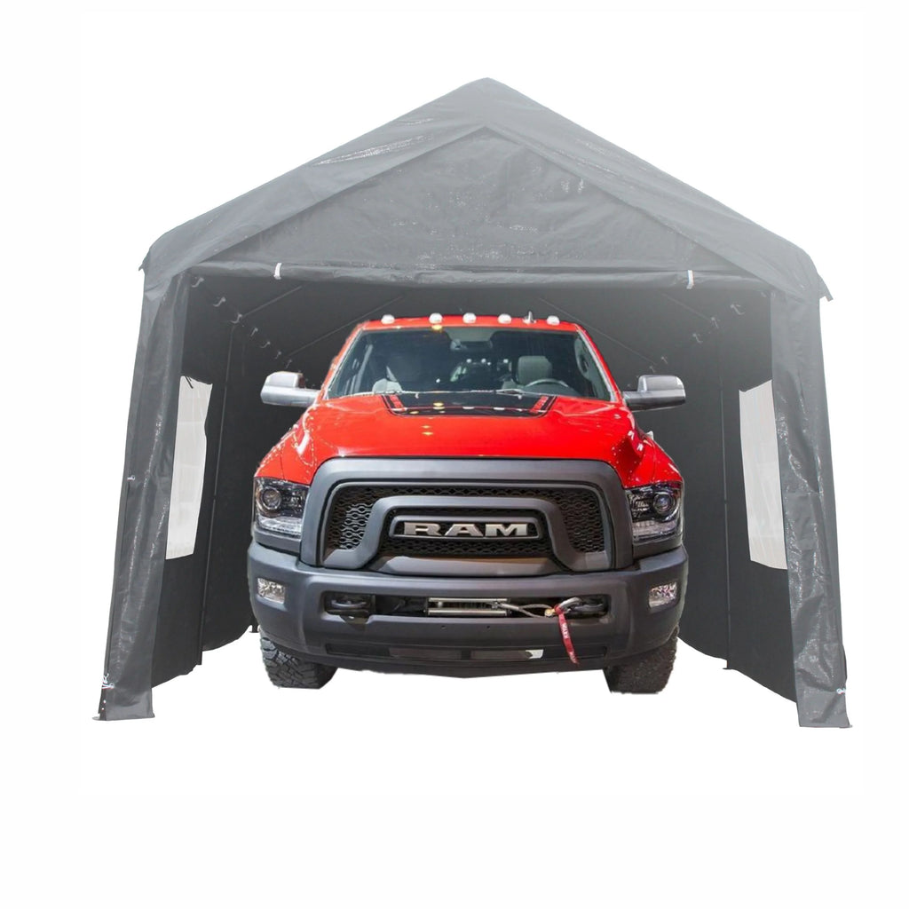 Seizeen 154.30 x 115.40 x 100.80 inches White Carport