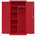 Elite Series Combination Cabinet with Adjustable Shelves, 36"W x 18"D x 72"H, Red