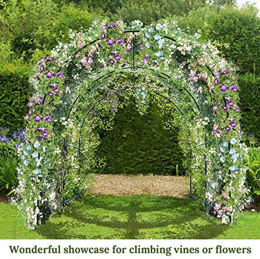 Steel Garden Arch Metal Garden Arch Multi-Size Climbing Plants Arch Arbor (6.5'x 7' x 7.2')