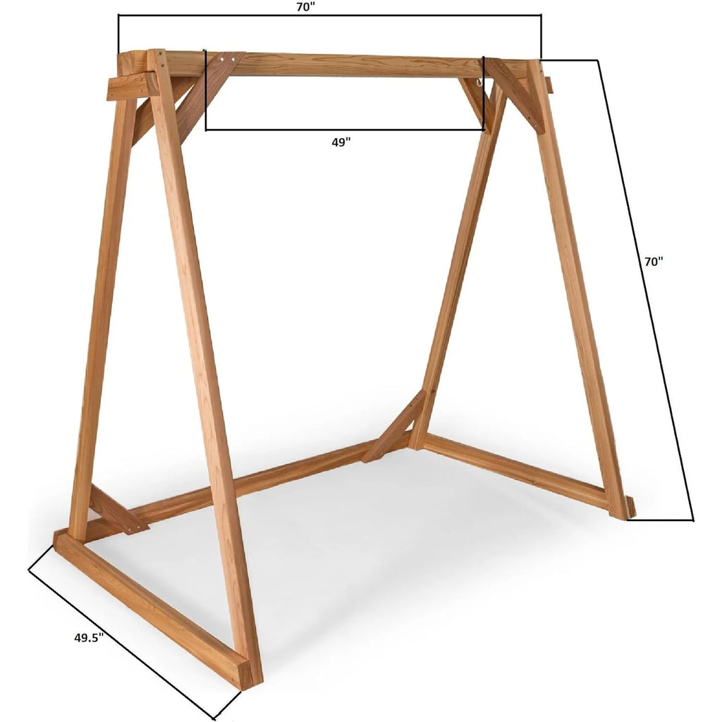 All Things Cedar AF72 Swing Frame | 6ft Premium Outdoor Swing Stand - 70L x 48W x 68H