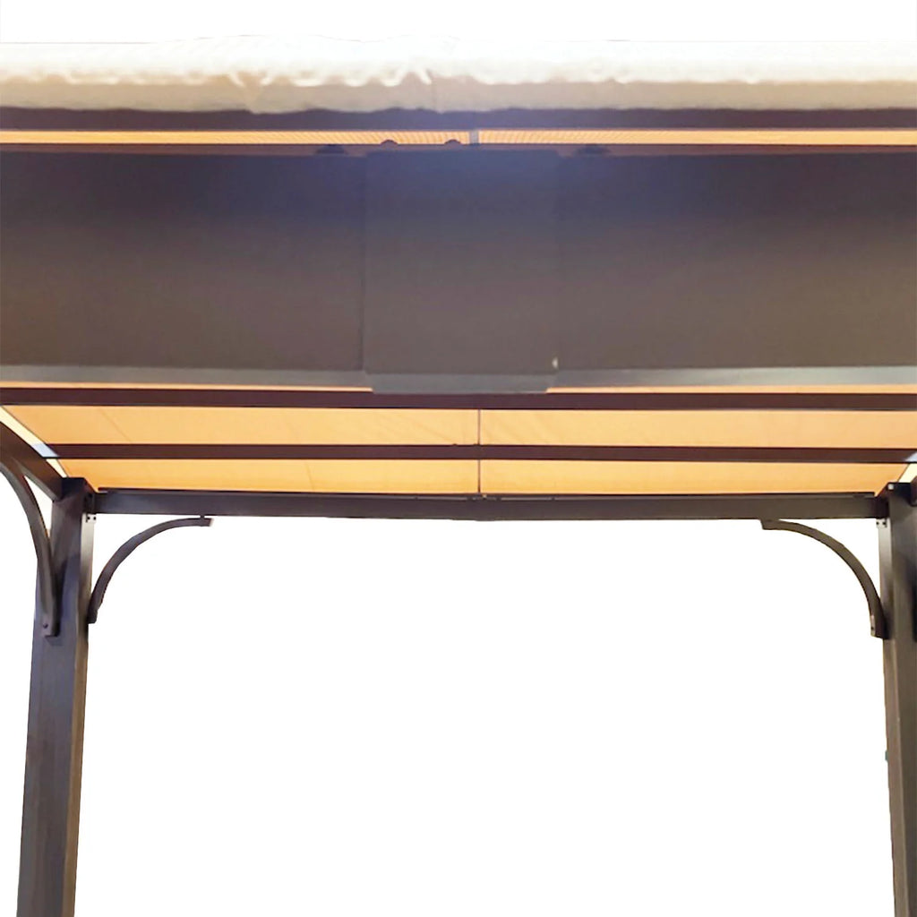 Garden Winds RipLock 500 10' x 10' x 8' Beige Polyester Pergola, Water Resistant