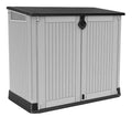 Keter S.I.O Midi 4.3' x 2.3' x 3.7' Horizontal Resin Outdoor Storage Shed with Durable Floor, Grey