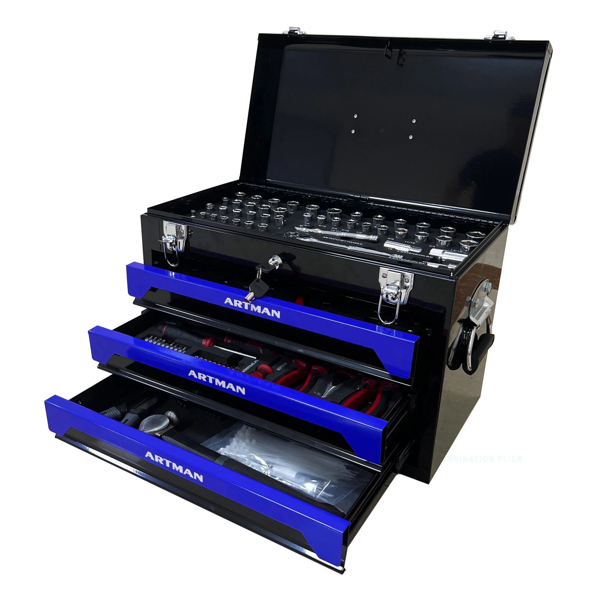 Seizeen Heavy Duty Universal Mechanic Tool Set, Metal Black, 19.7"x 10.6" x 13.86", 339 Count