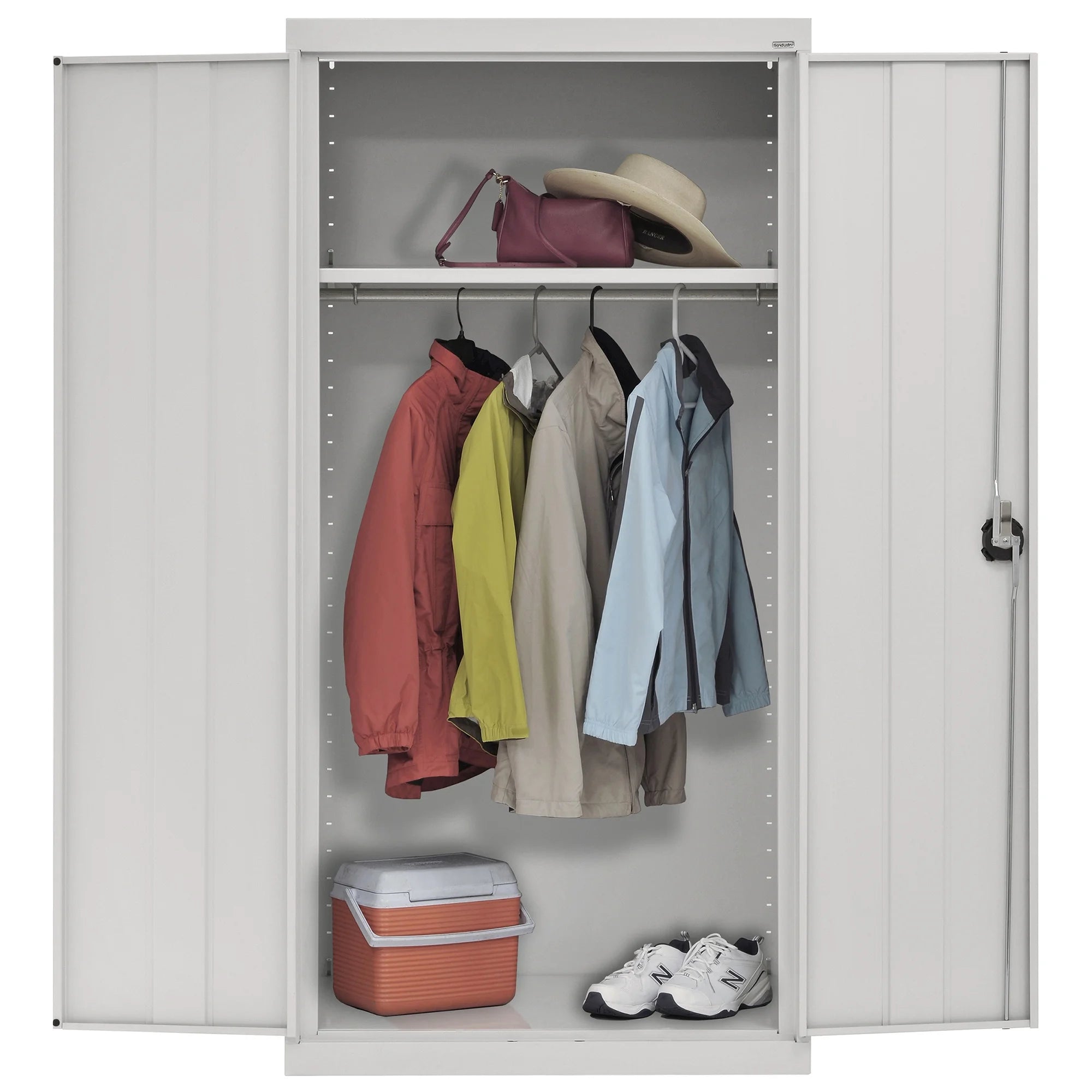 Elite Series Wardrobe Cabinet with Adjustable Shelf, 36"W x 24"D x 72"H, Dove Gray