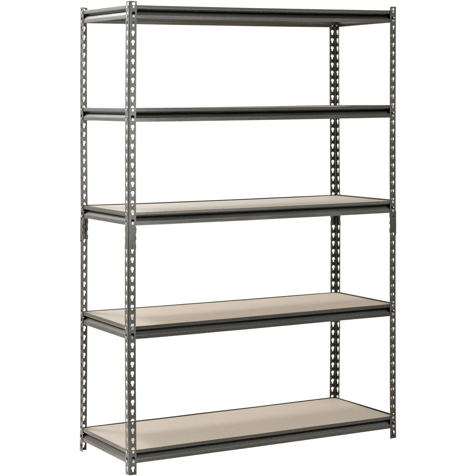 Muscle Rack 48"W x 18"D x 72"H 5-Shelf Steel Freestanding Shelves, Silver