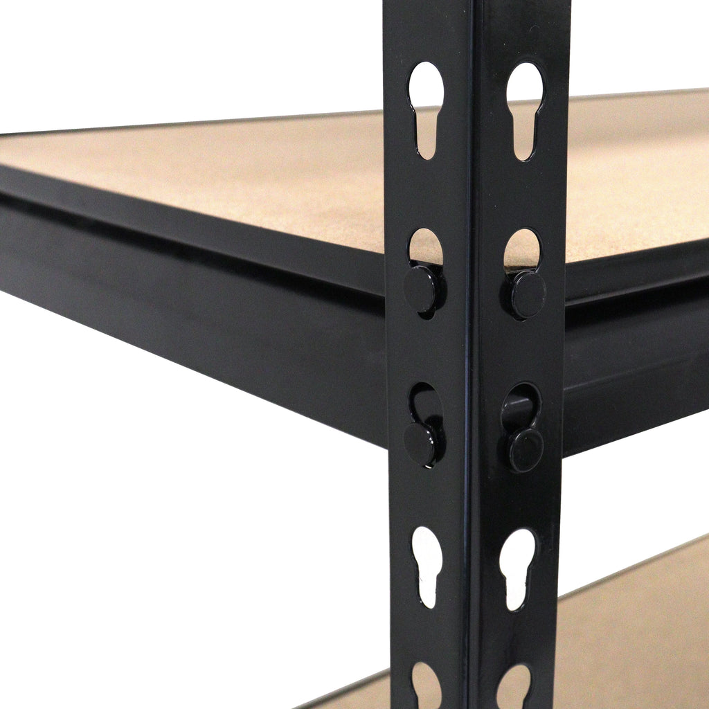 Juggernaut Storage 36"W x 18"D x 72"H 5-Shelf Steel Shelving, Black
