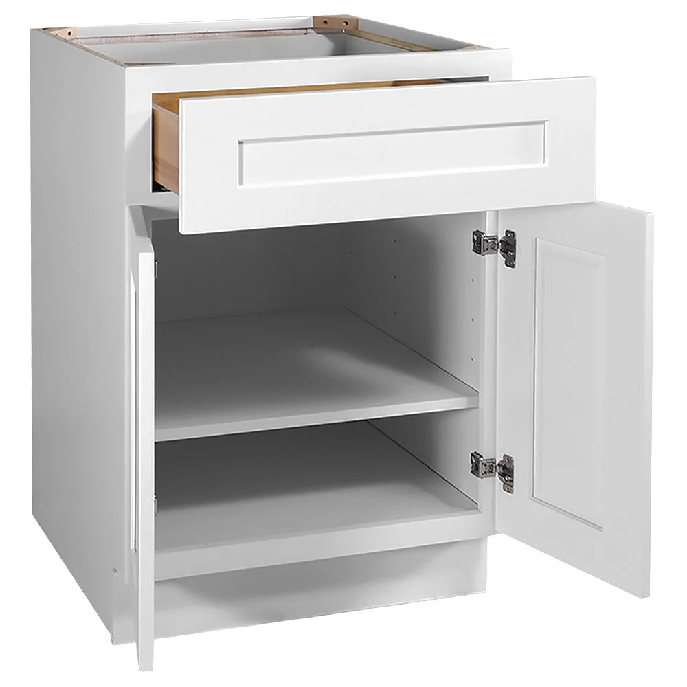 Design House Brookings Assembled Shaker Base Kitchen Cabinet (27" x 34.5" x 24", Sherwin Williams? White