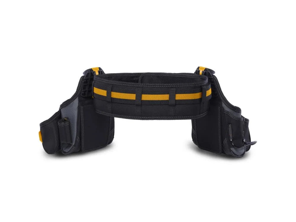 Toughbuilt 2021899 12.5 x 20.5 x 9 in. 27 Pocket Polyester Tradesman Tool Belt Set, Black & Yellow