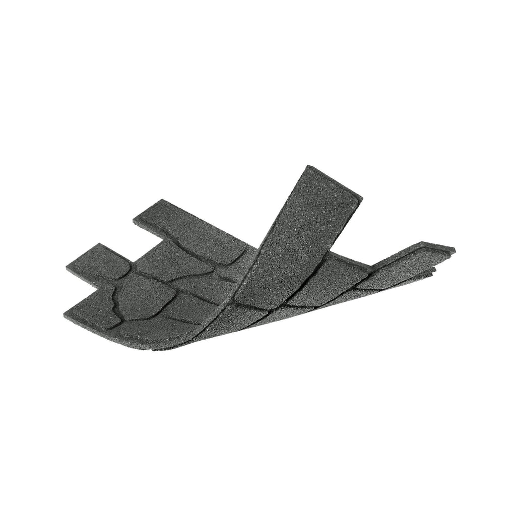 GroundSmart 24" x 12" x 5/8" Black Interlocking Dual-Sided Rubber Paver, 9 Pack