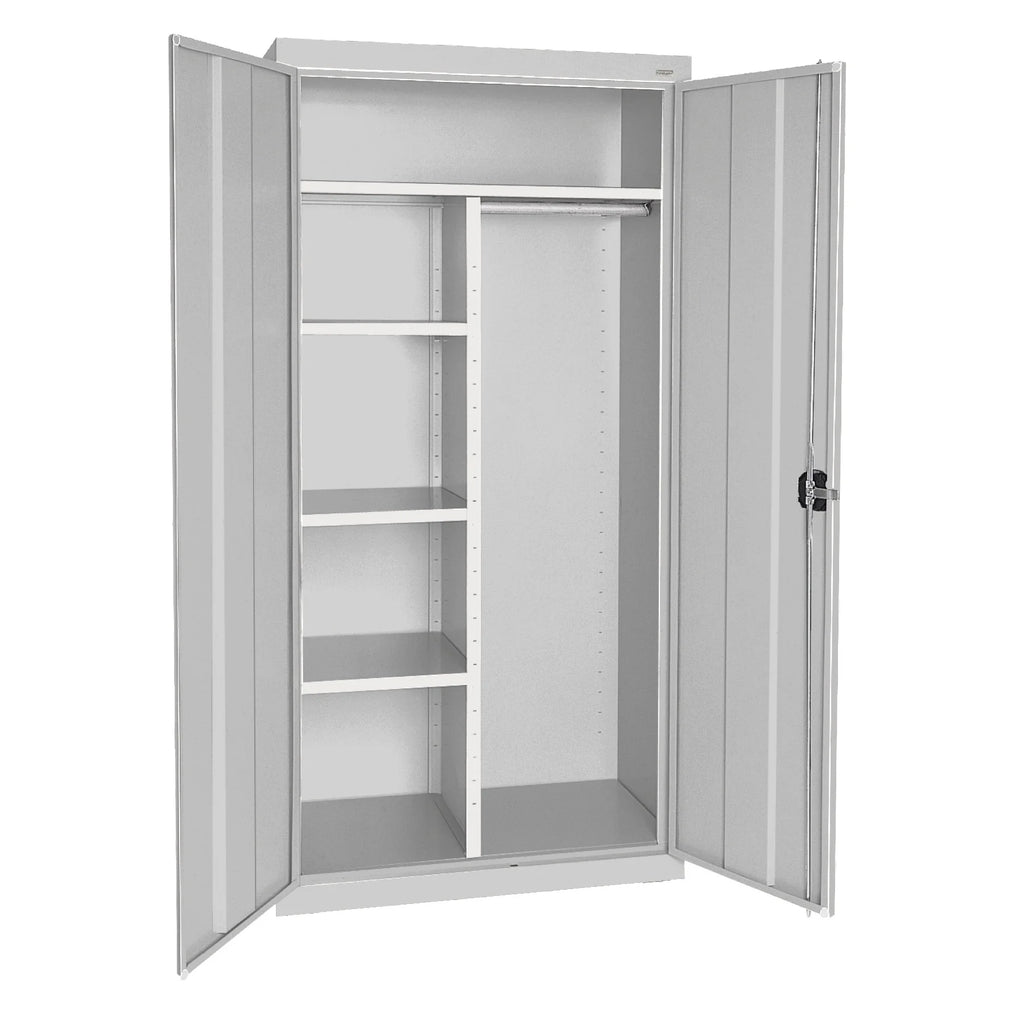 Elite Series Adjustable-Shelf Steel Combination Cabinet, 36"W x 24"D x 72"H, Dove Gray