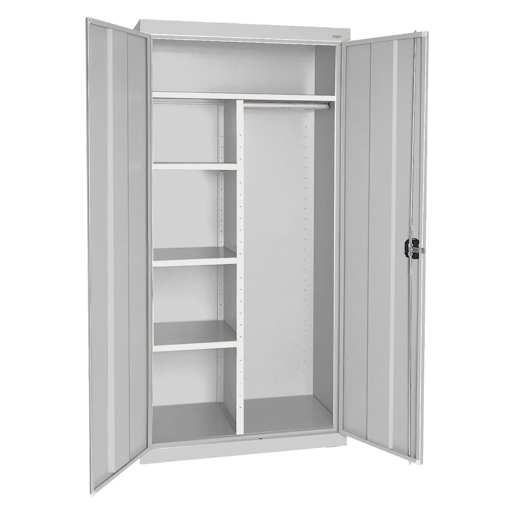 Elite Series Adjustable-Shelf Steel Combination Cabinet, 36"W x 24"D x 72"H, Dove Gray