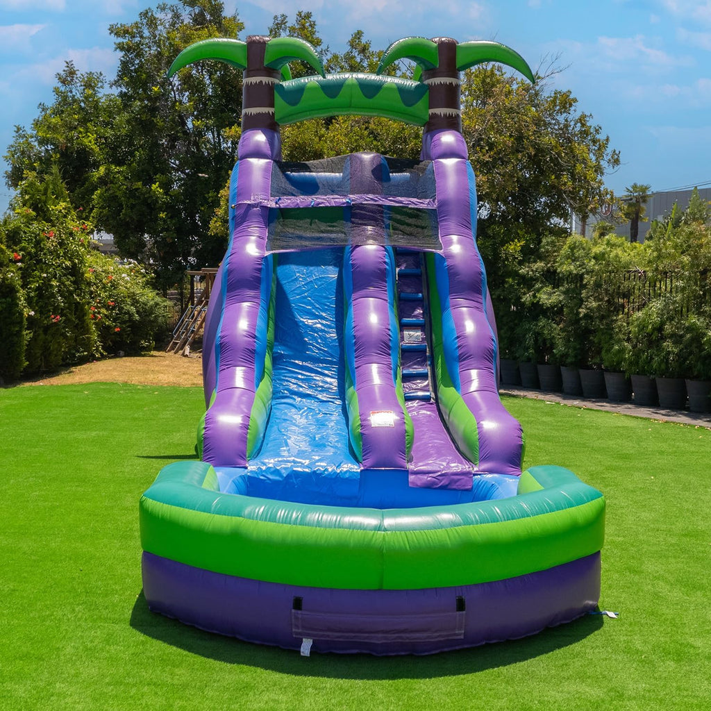 16 FT Inflatable Water Slide with Pool - Commercial Grade Kids Bounce House with Blower