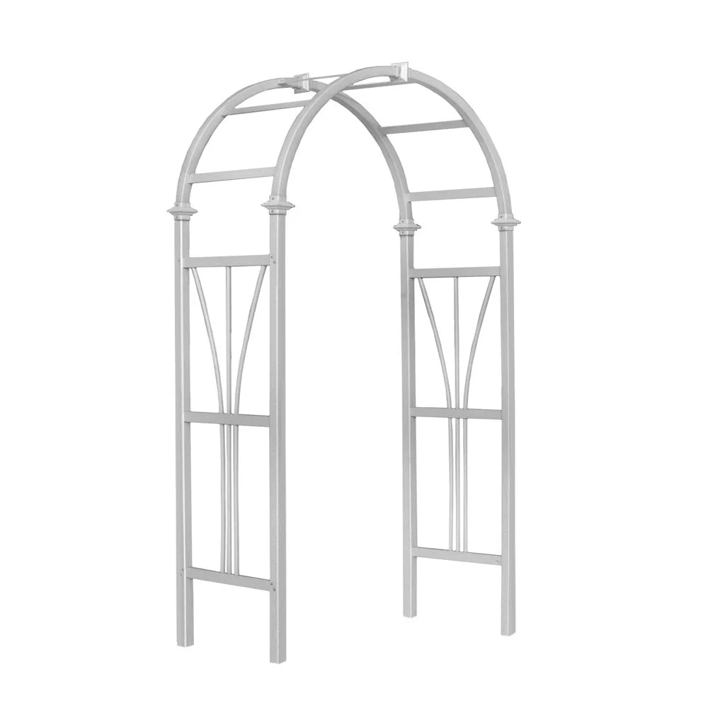 Vita 45"L x 21"W x 82"H Dublin Vinyl Arbor, White, BA68101-1