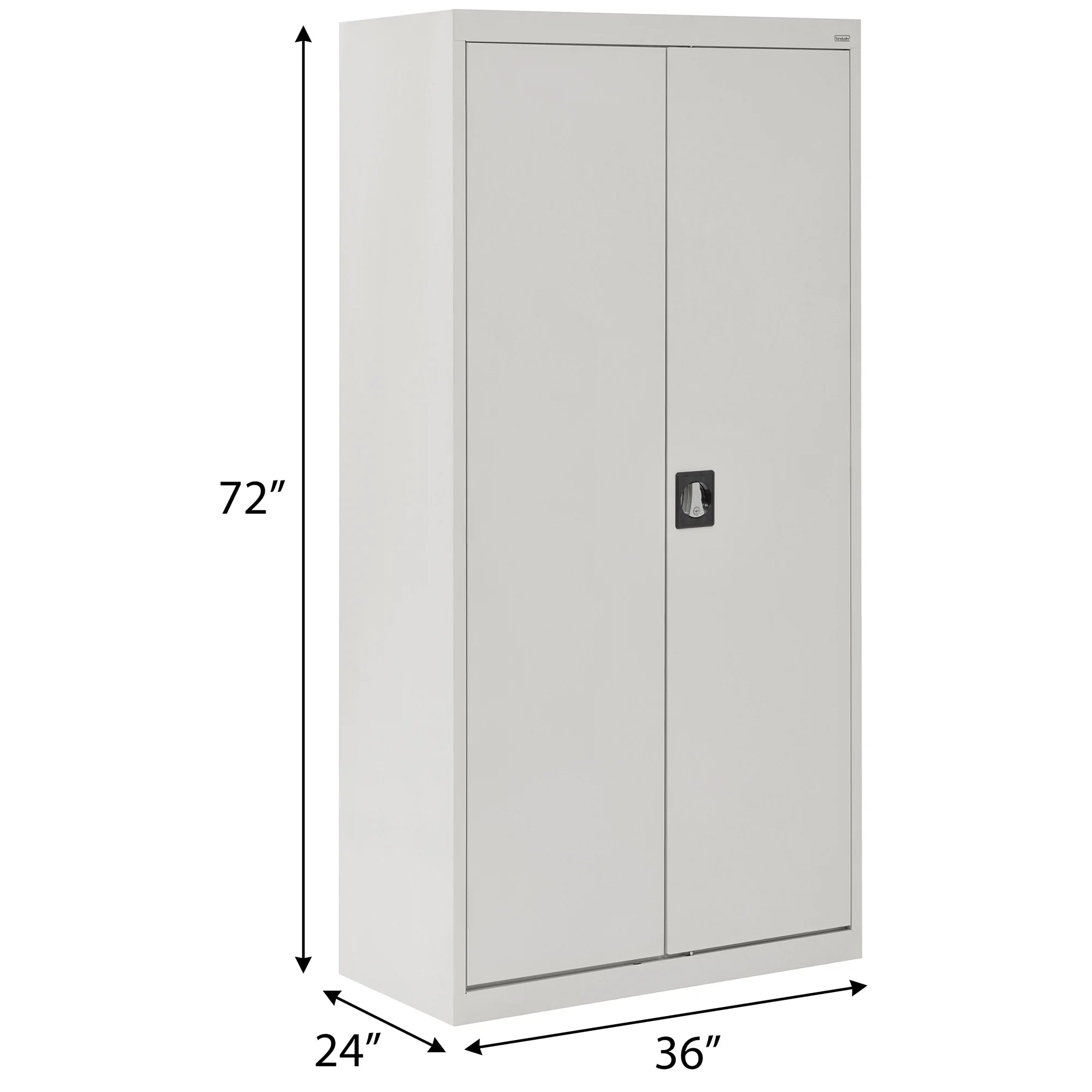 Elite Series Adjustable-Shelf Steel Combination Cabinet, 36"W x 24"D x 72"H, Dove Gray