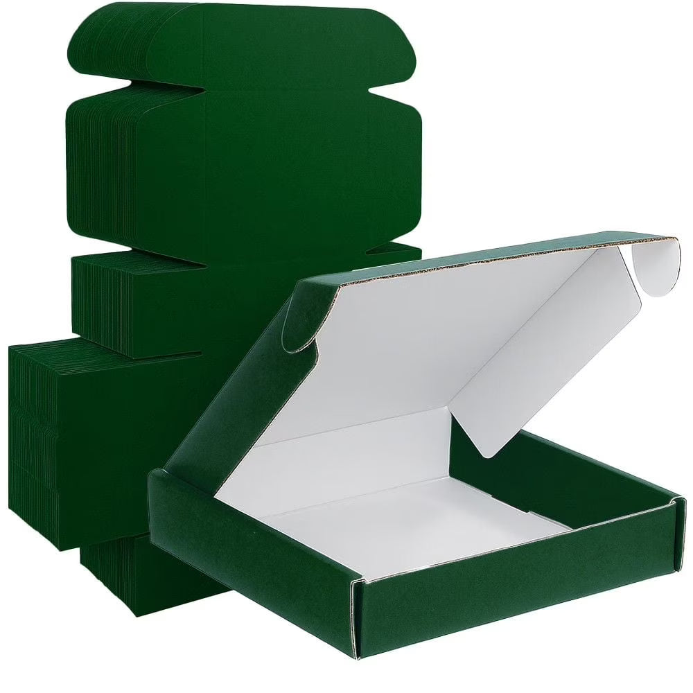 Ucanpack Heavy Duty Boxes For Moving Deluxe Mailer Box Medium, Green, 9 x 6? x 2" - 50 Pcs