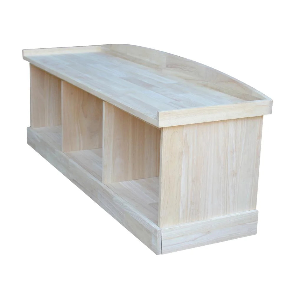Double X-Back Bench With Arms and Shelf