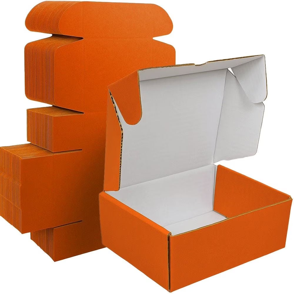 Ucanpack Heavy Duty Boxes For Moving Deluxe Mailer Box Medium Orange, 12 x 12 x 6" - 25 Pcs