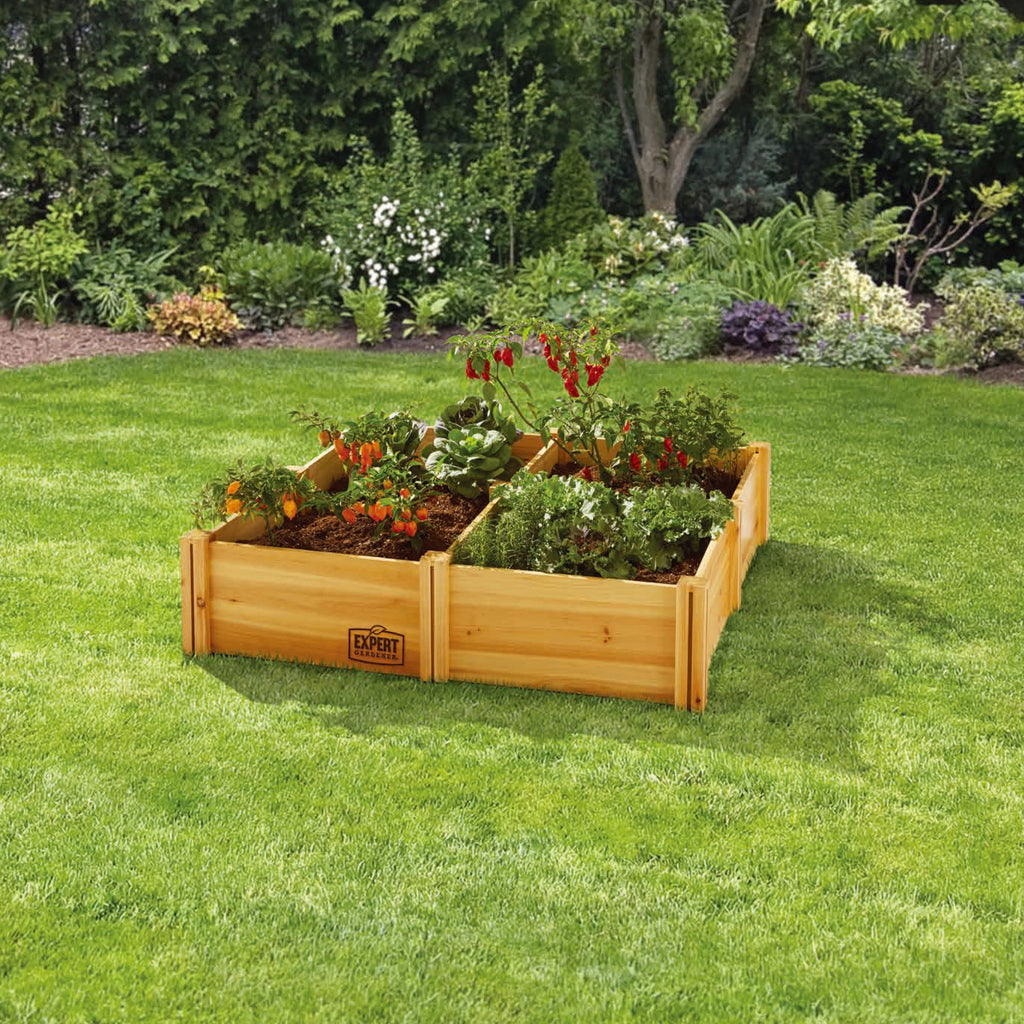 Expert Gardener Outdoor Wood Garden Bed, 7.4 ft L x 2 ft W x 10.6 in H