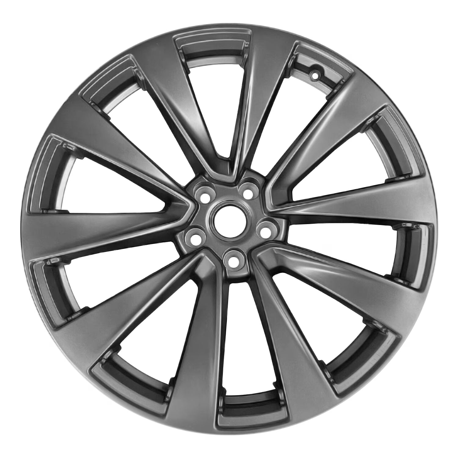 Remanufactured Painted Dark Charcoal with Satin Clear Rear Aluminum Wheel 22 x 10 fits 2022 Tesla X