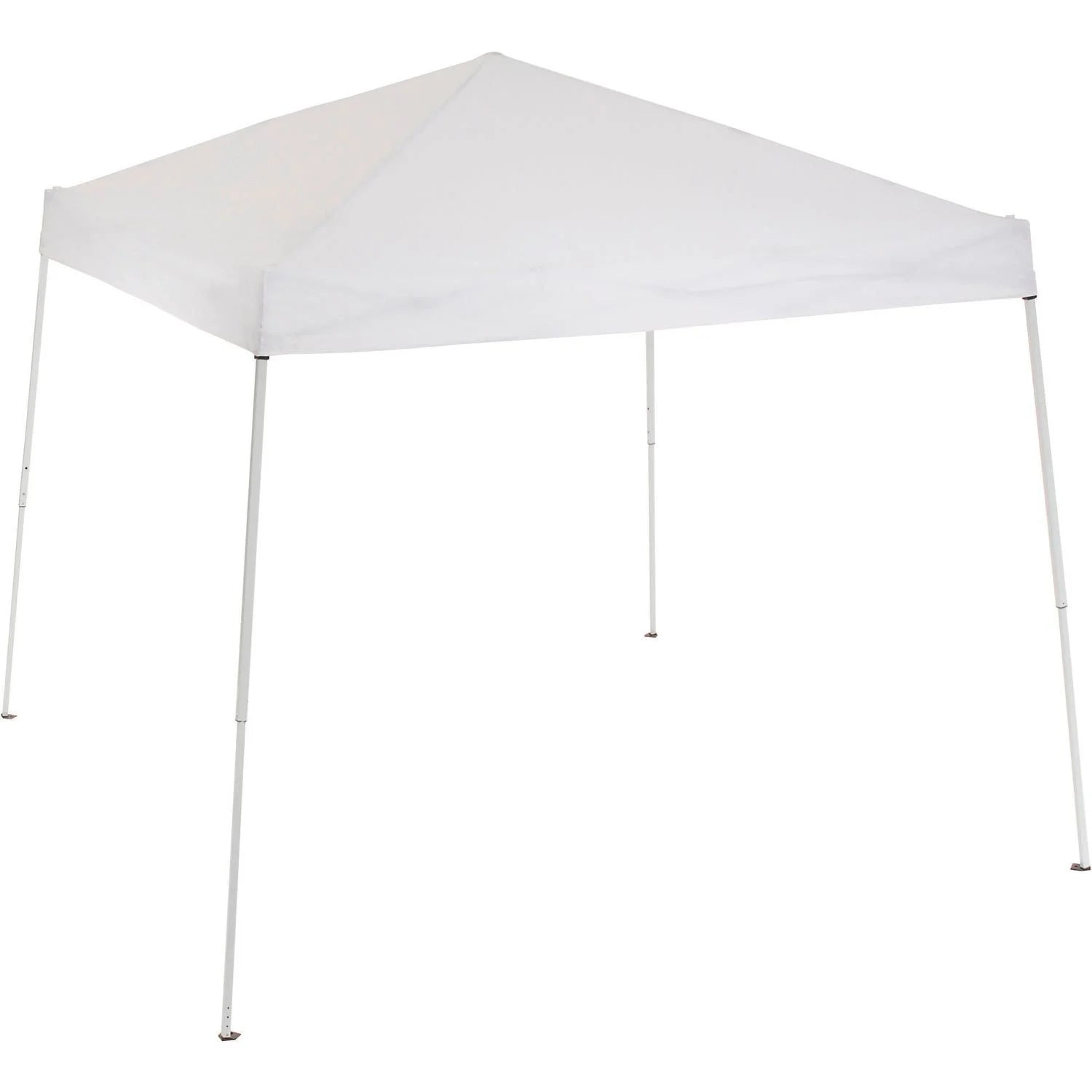 Portable Pop Up Canopy, Slant Leg, 10'L X 10'W X 8' 11"H, White