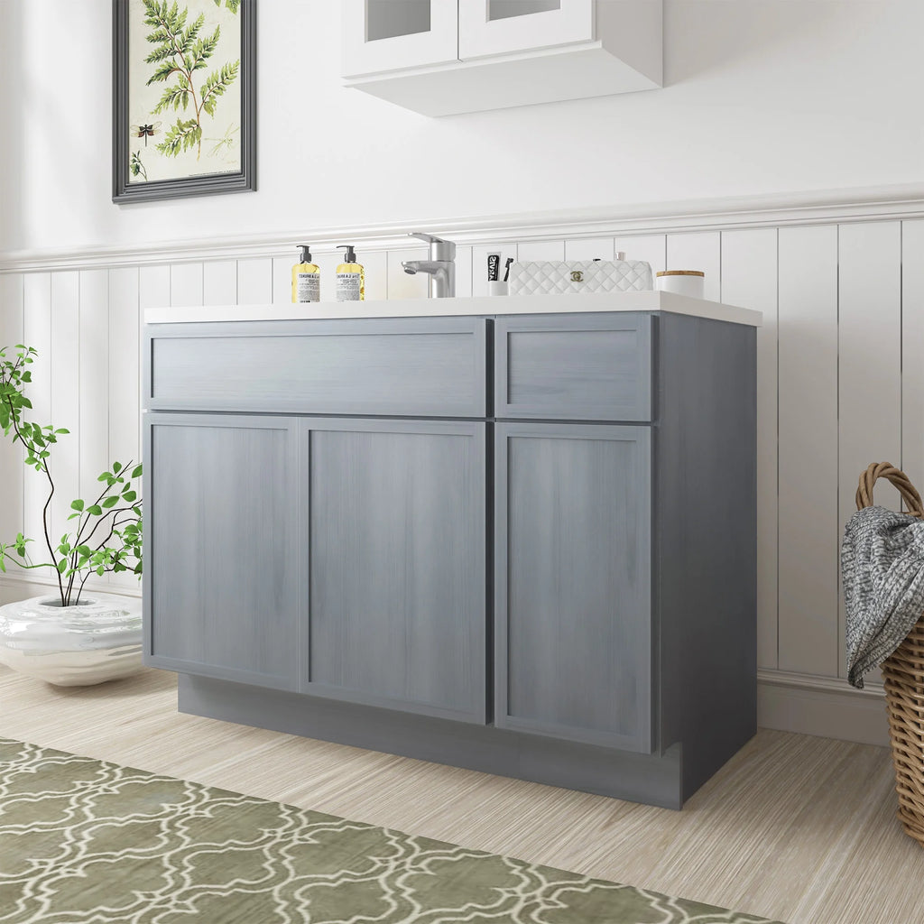 45 in. W x 21 in. D x 32.5 in. H Bath Vanity Cabinet without Top in Brown