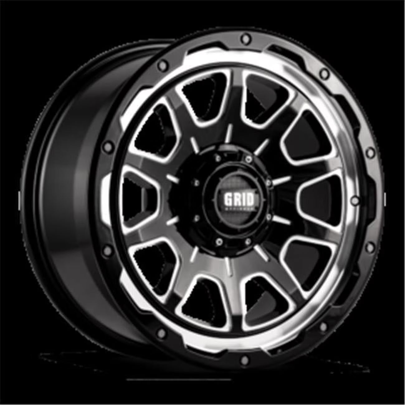 E179237M18 17 x 9 GD15 - 12 mm Offset 6 x 135 Gloss Black with Milled Wheel