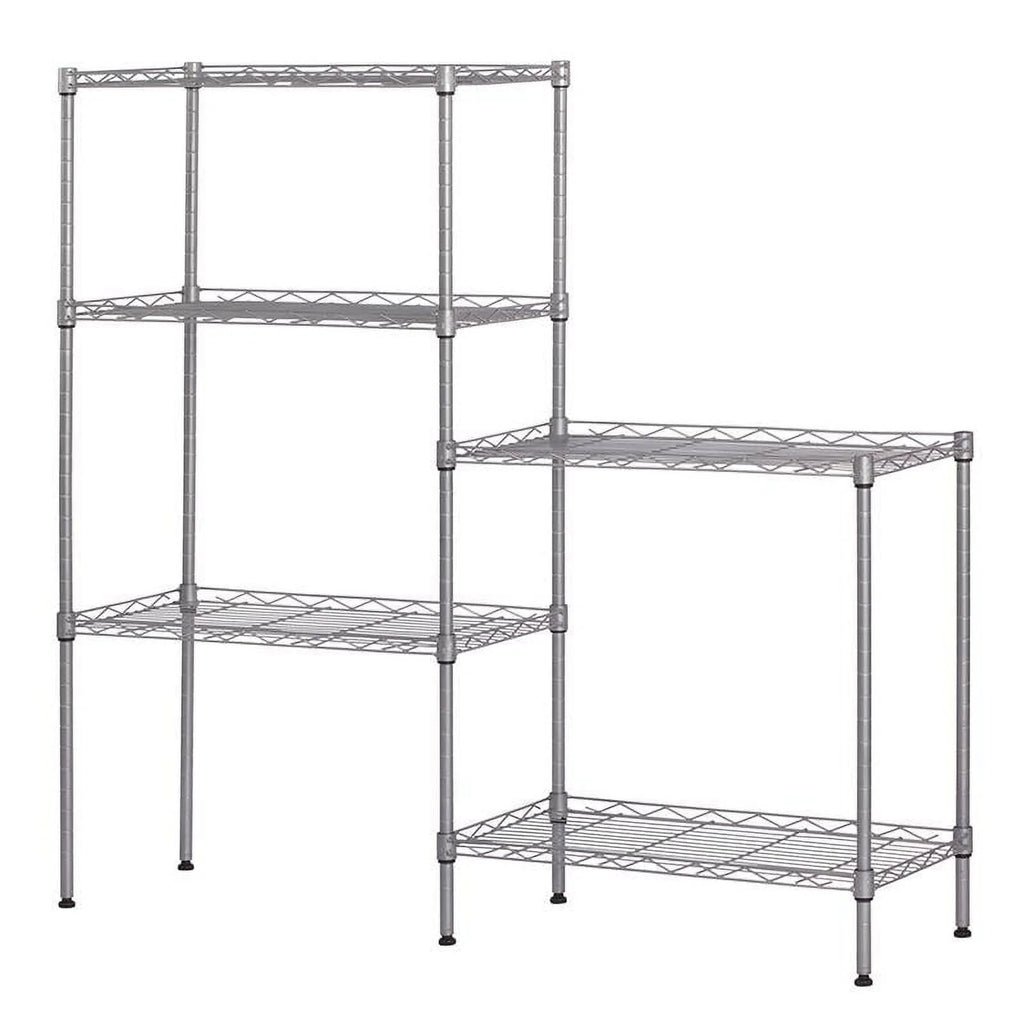 SamyoHome 60"x 22"x 12" Heavy Duty Steel Storage Rack Metal Shelf Wire Shelving, Silver