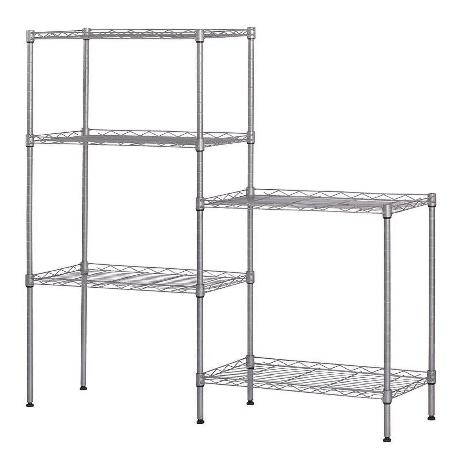 SamyoHome 60"x 22"x 12" Heavy Duty Steel Storage Rack Metal Shelf Wire Shelving, Silver