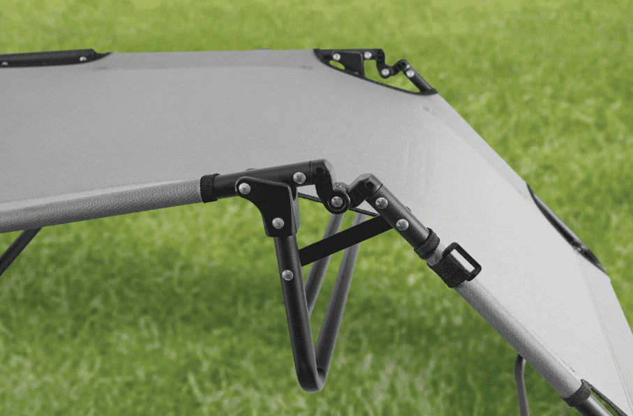 Ozark Trail Camping Folding with Easy Setup Cot, Gray Color, Adult, Open Size 75.6 in x 25 in x 8.46in