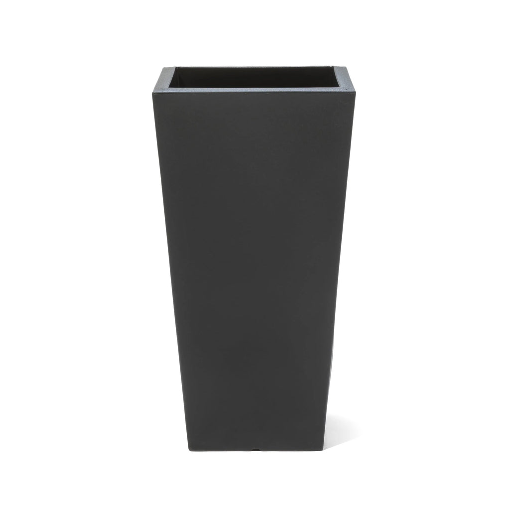 Step2 Tremont 2pk Plastic Black Square Planter 15" W x 15" D x 28" H