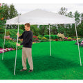 Portable Pop Up Canopy, Slant Leg, 10'L X 10'W X 8' 11"H, White
