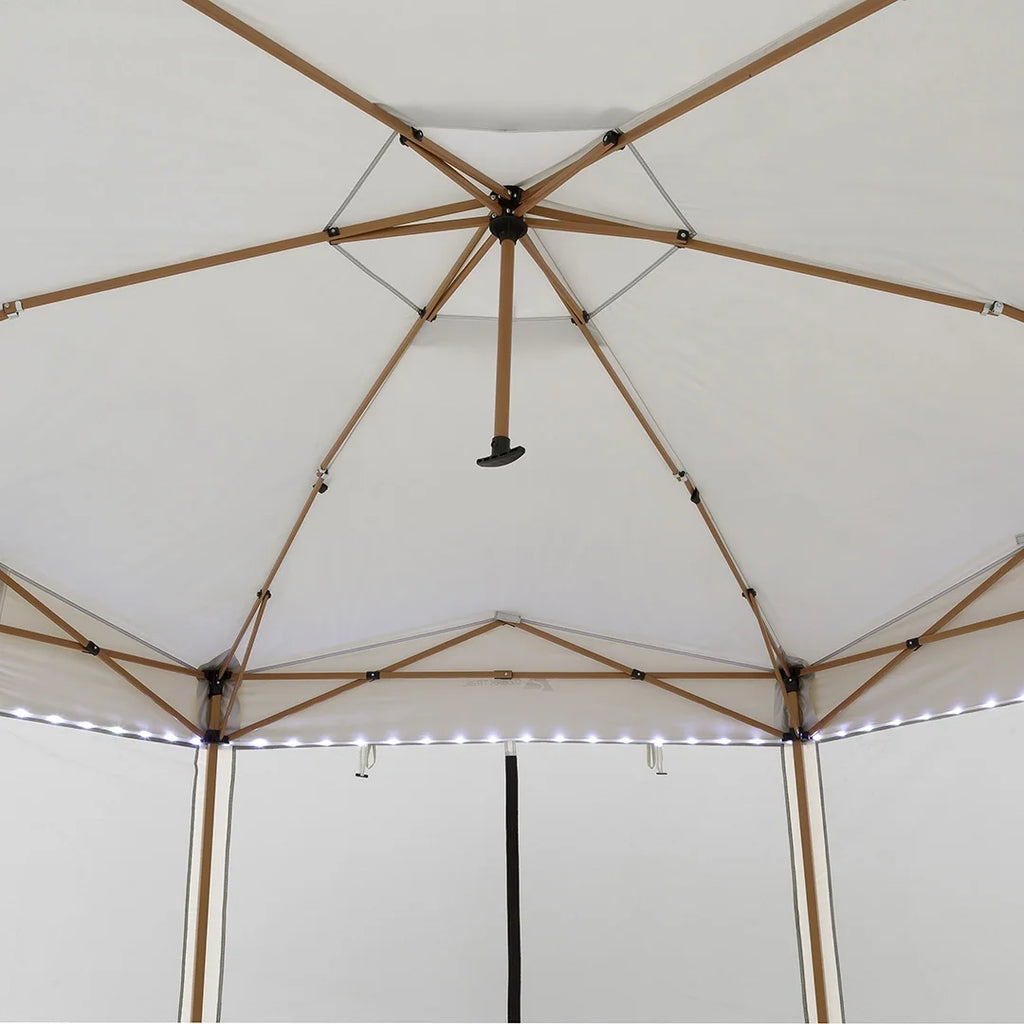 12' x 10' Glamping Hexagon Lighted Canopy
