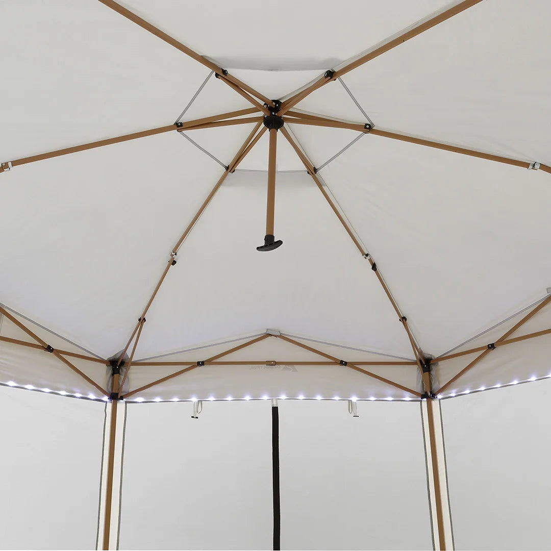 12' x 10' Glamping Hexagon Lighted Canopy