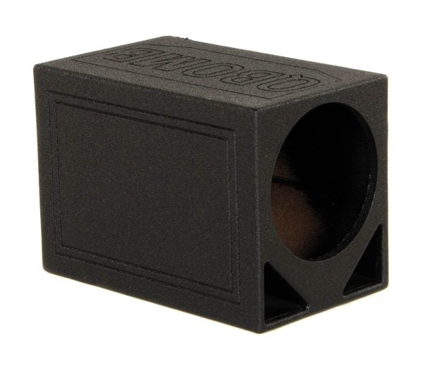 Single 12-Inch Ported Car Subwoofer Enclosure Box, Triangle Port Design with 2.2 Cu. Ft. Air Space