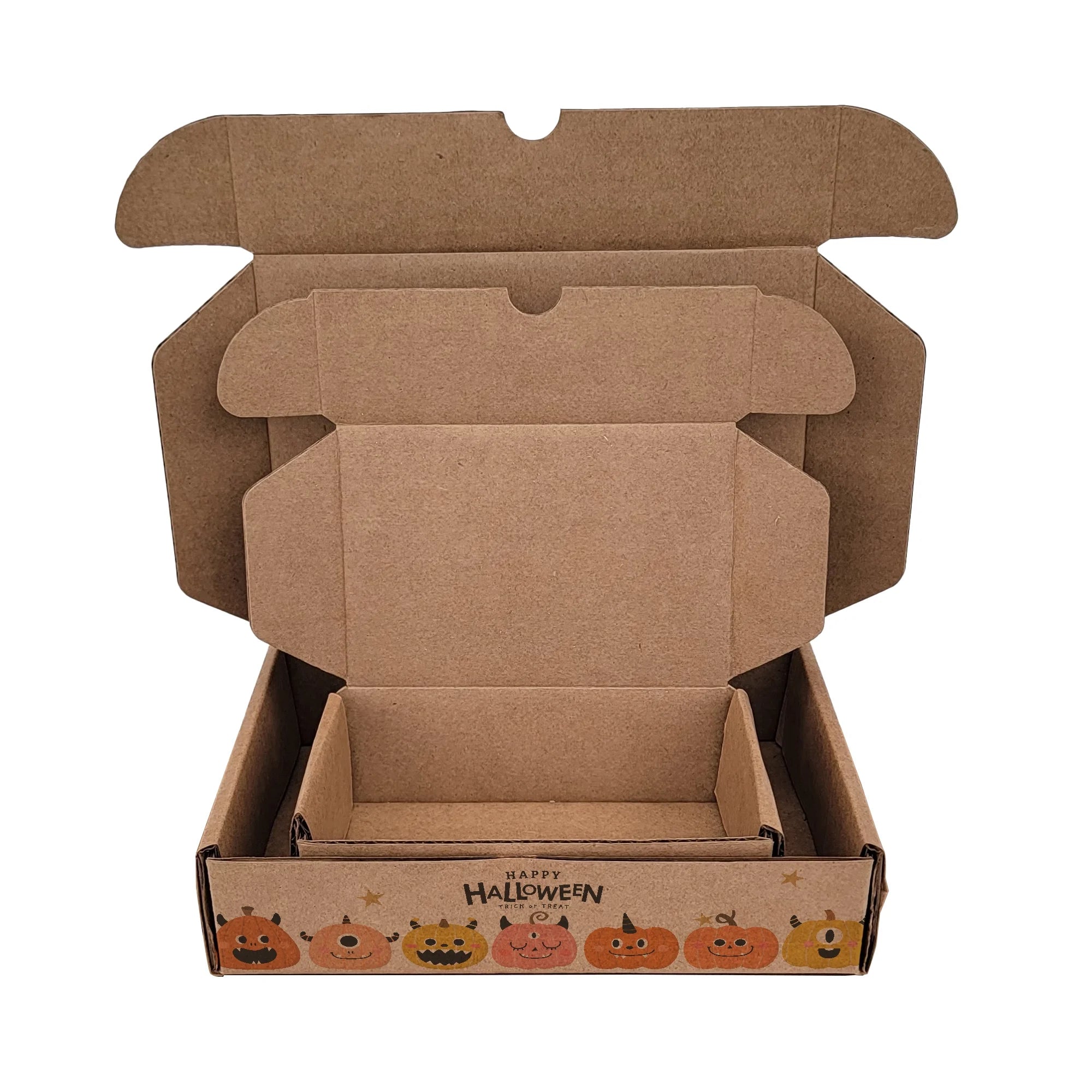 Ucanpack Pumpkin Halloween Mailer Box Festive Kraft Print Gift Boxes, 6 x 6 x 2" - 50 Pcs