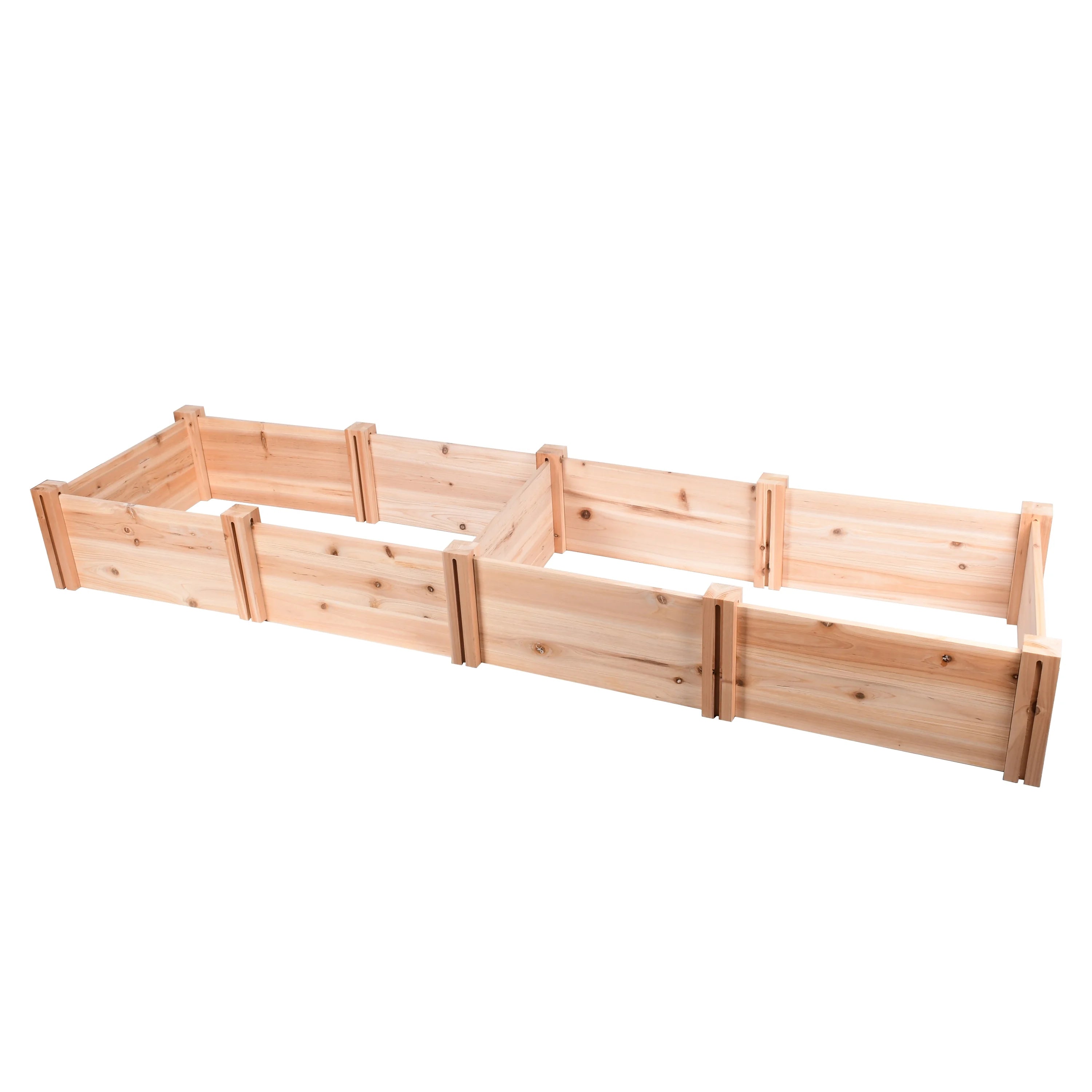 Expert Gardener Outdoor Wood Garden Bed, 7.4 ft L x 2 ft W x 10.6 in H