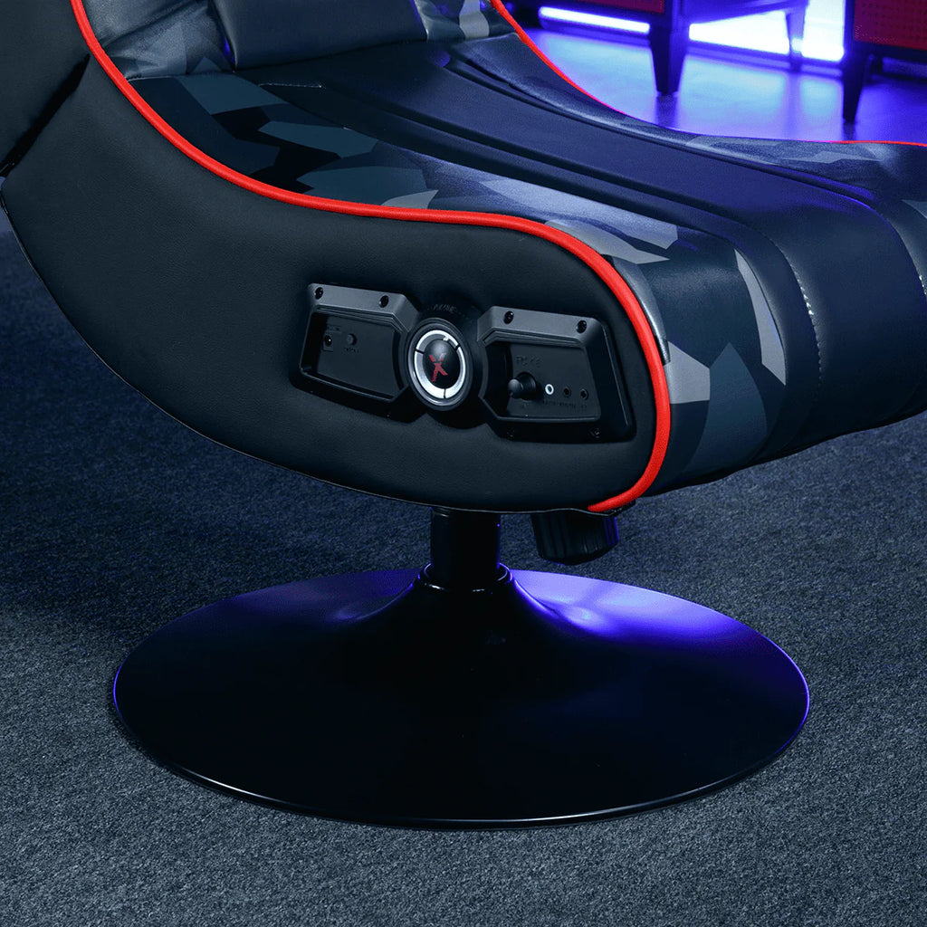 X Rocker Bolero Jr 2.1 Audio Pedestal Gaming Chair, Black PU 26.77" x 24.41" x 36.81"