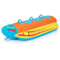 3 Person Inflatable Banana Boat Towable Tube - Heavy Duty Water Sports Boat with EVA Seats & Quick Connect