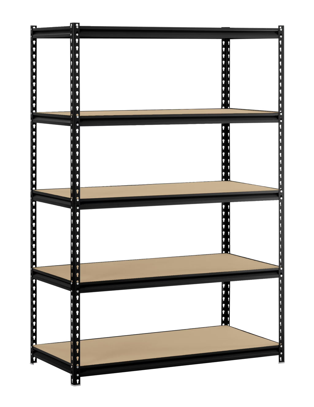 Muscle Rack 48"W x 24"D x 72"H 5-Shelf Steel Freestanding Shelving Unit; Black