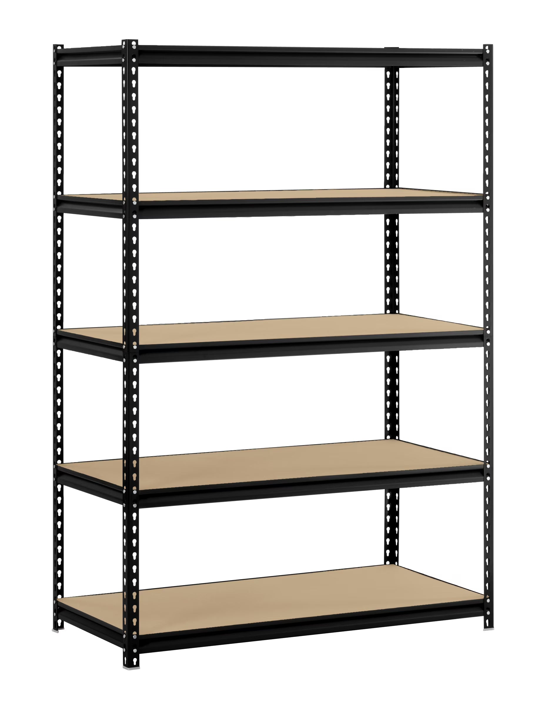 Muscle Rack 48"W x 24"D x 72"H 5-Shelf Steel Freestanding Shelving Unit; Black