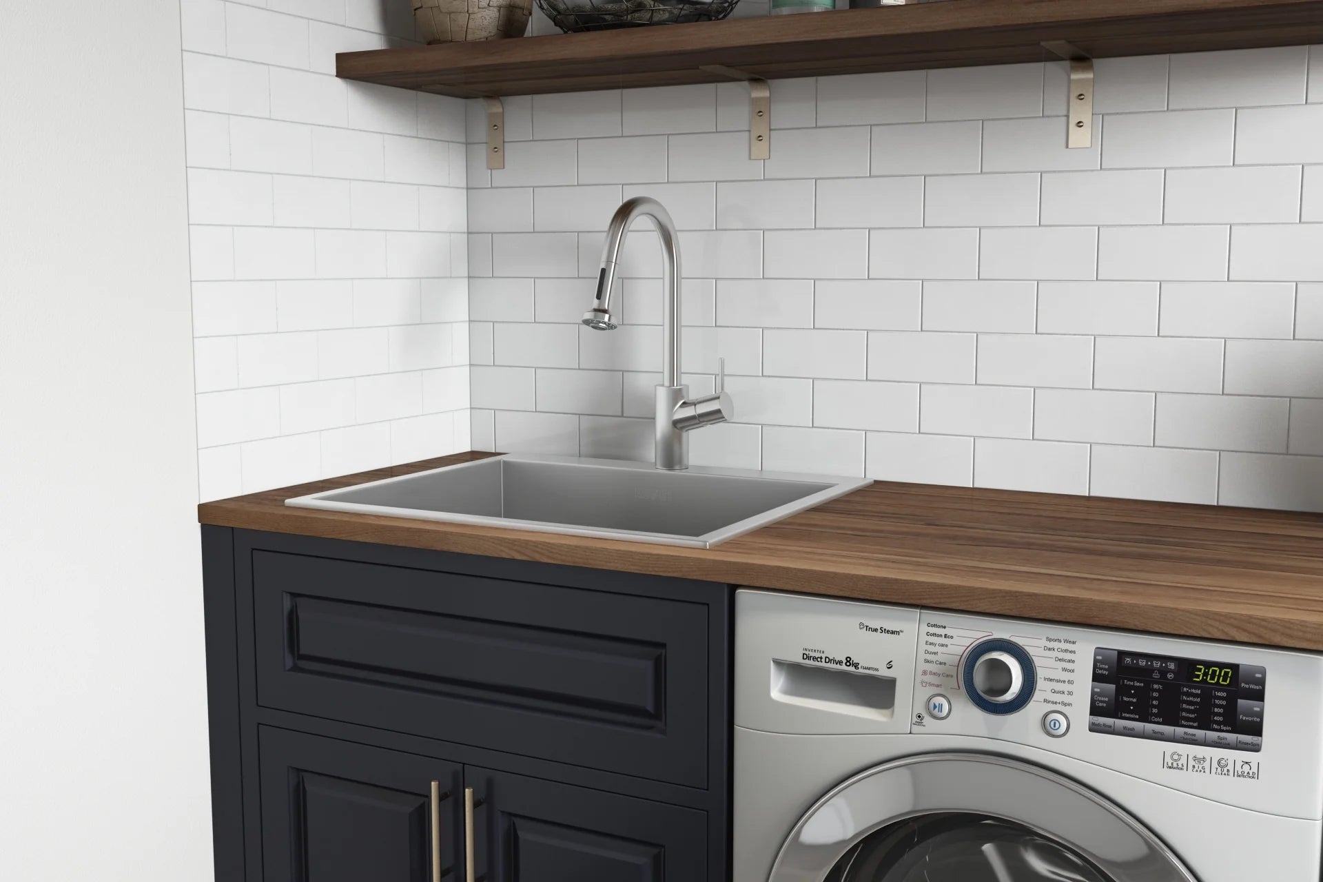 Ruvati RVU6010 25 x 22 x 12 in. Topmount Laundry Utility Sink Deep 16 Gauge Stainless Steel