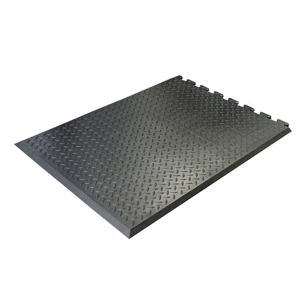 Rubber-Cal "Foot-Rest" Interlocking Anti-Fatigue Floor Mat - 1/2 in x 28 in x 31 in - Finished Tile