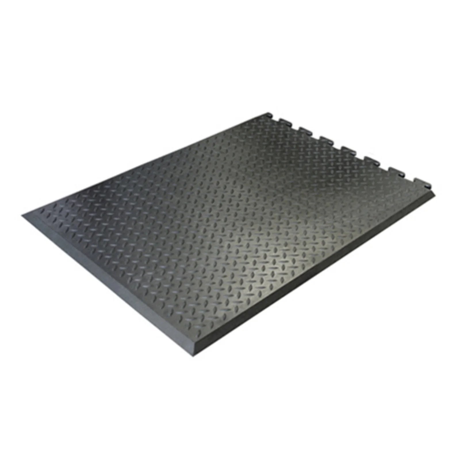 Rubber-Cal "Foot-Rest" Interlocking Anti-Fatigue Floor Mat - 1/2 in x 28 in x 31 in - Finished Tile