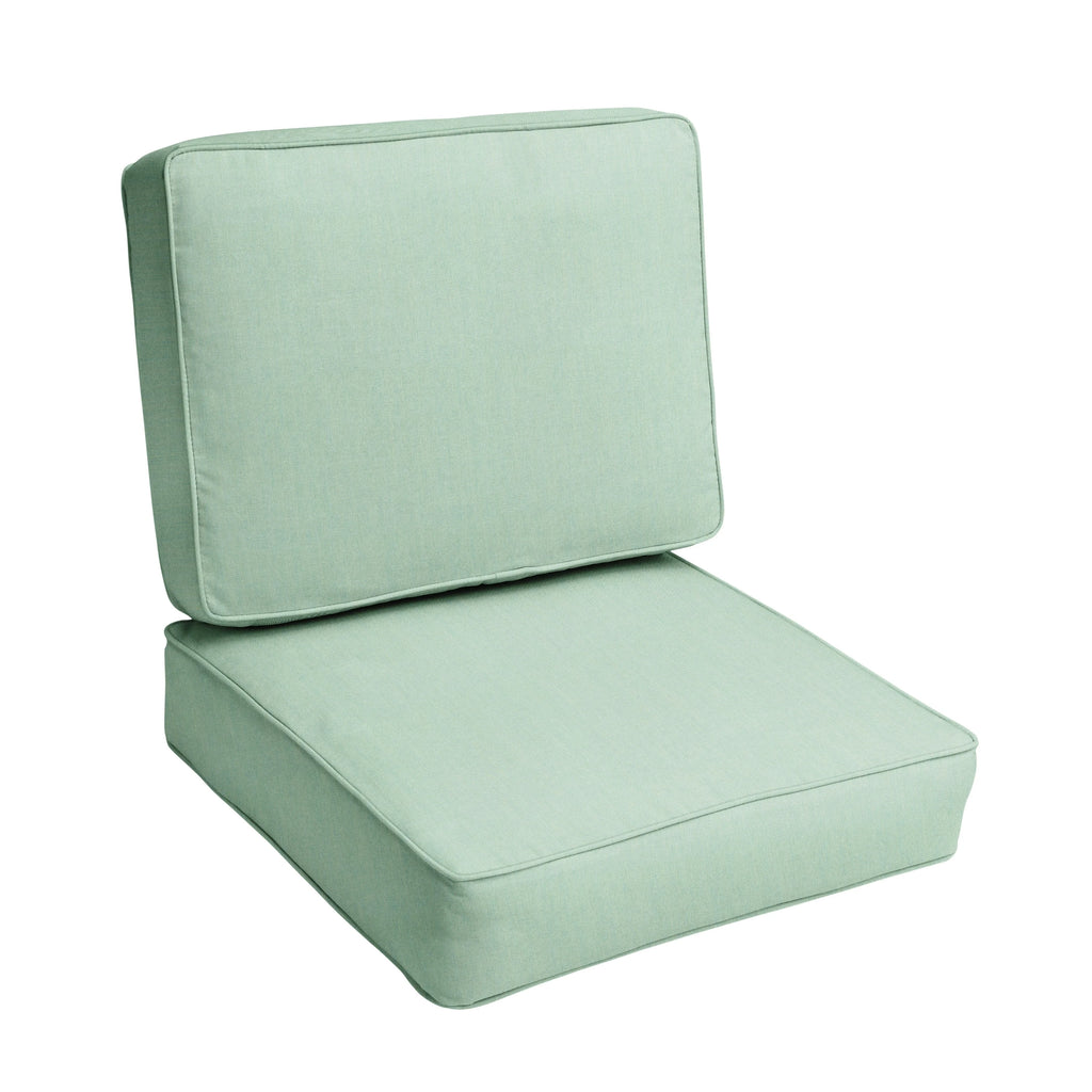 Mozaic Company Sunbrella Indoor/ Outdoor Corded Chair Cushion Set - 22" x 22" x 4" Canvas Spa