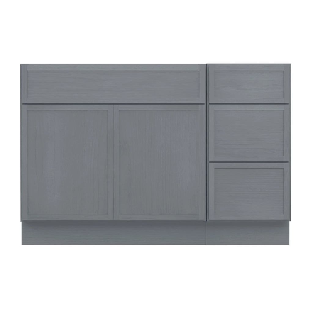 45 in. W x 21 in. D x 32.5 in. H Bath Vanity Cabinet without Top in Gray