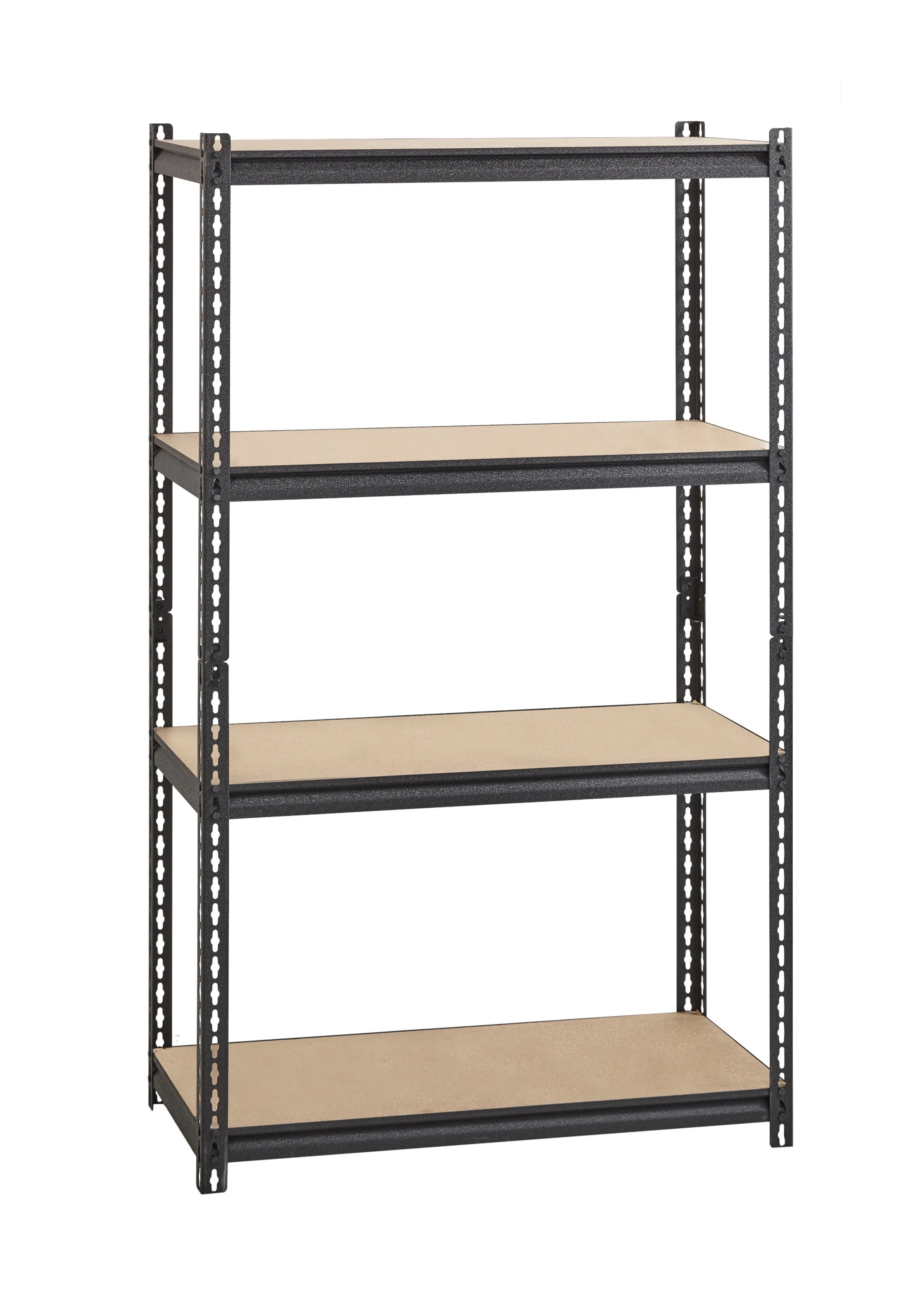 Iron Horse 2300 Riveted Steel Shelving 4-Shelf Unit, 18D x 36W x 60H, Black