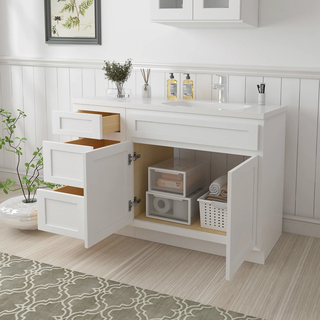 45 in. W x 21 in. D x 32.5 in. H Bath Vanity Cabinet without Top in Gray