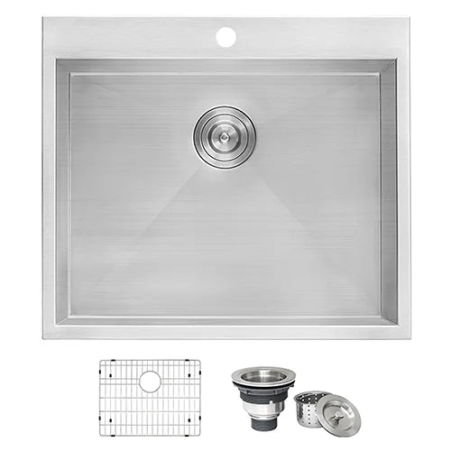 Ruvati RVU6010 25 x 22 x 12 in. Topmount Laundry Utility Sink Deep 16 Gauge Stainless Steel